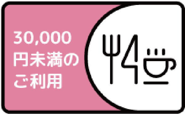 30,000円（税込）未満のお買い物・お食事はサイン不要！!