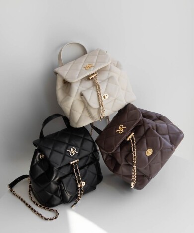 キルティングデザインリュックバッグ